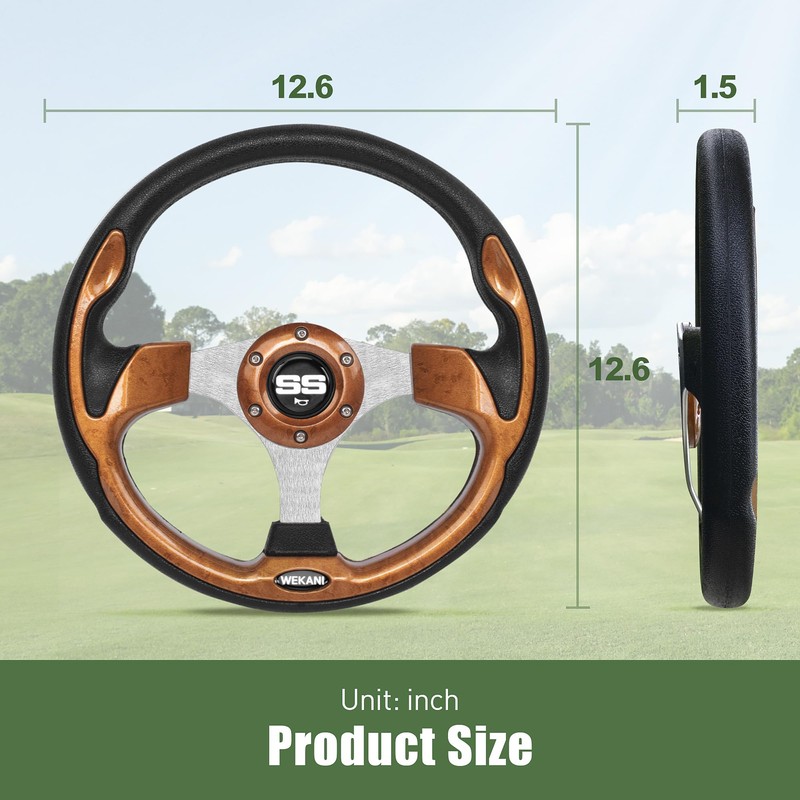 WEKANI Golf Cart Steering wheel for EZGO YAMAHA and Club