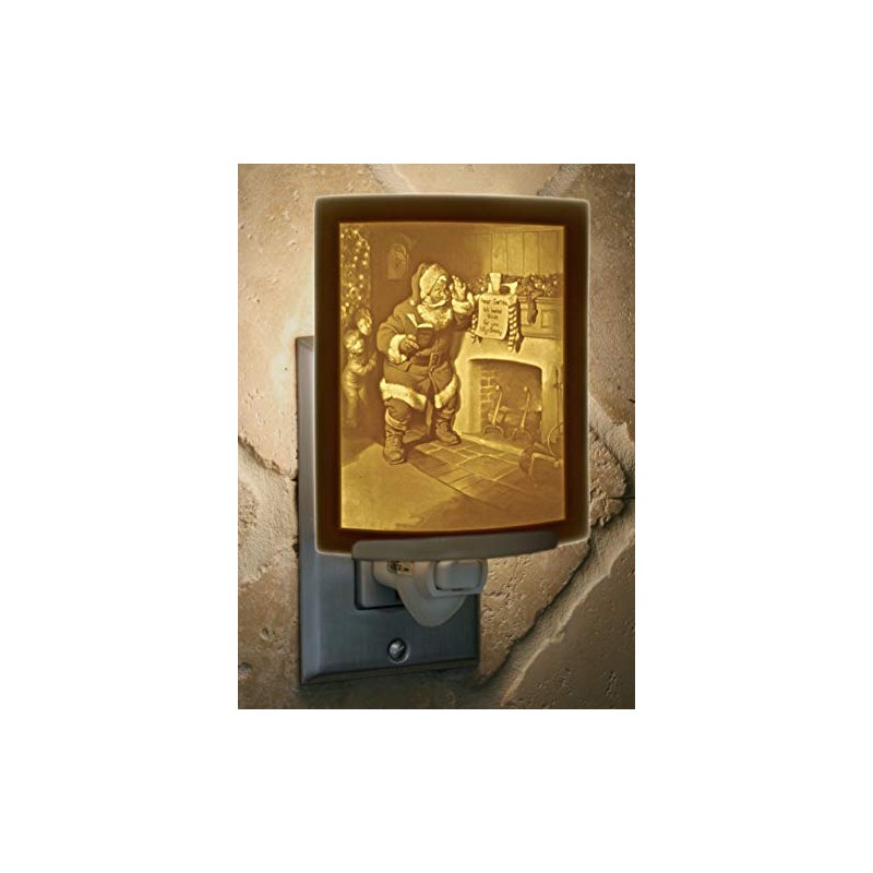 The Porcelain Garden Santa's Surprise - Curved Fine Porcelain Lithophane