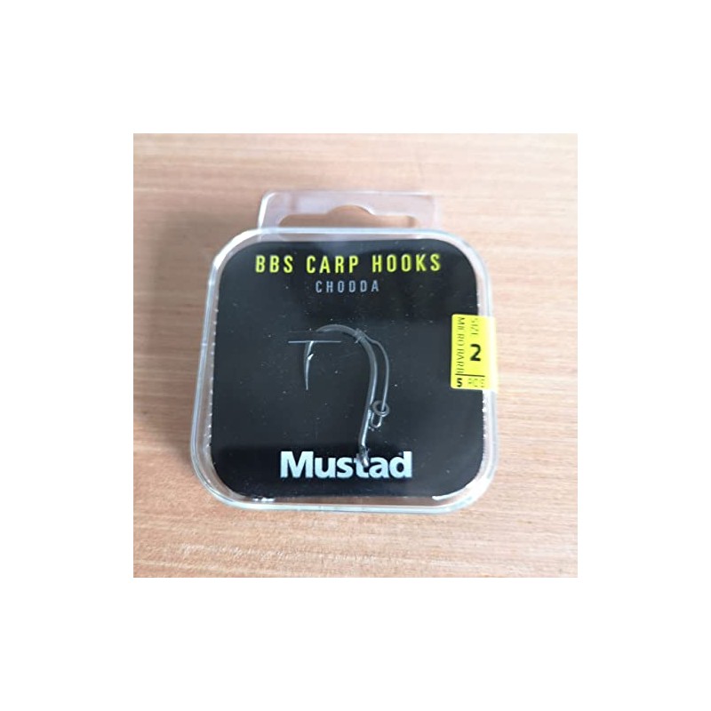 Mustad BBS Chodda Barbless Size 4 Hooks - Dark Grey