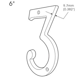 QCAA Traditional Heavy Forged Brass House Number, 6", 5, Venetian Bronze, Made in Taiwan