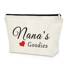 Nana Makeup Bag Nana Gifts from Grandchildren Mother's Day Birthday Gift for Grandma Retirement Gifts for Grandmother Cosmetic Bag Grandma Gifts from Granddaughter Grandson Cosmetic Travel Pouch