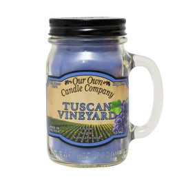 Our Own Candle Company, Tuscan Vineyard Scented Mason Jar Candle, 100 Hour Burn Time,13 Ounces