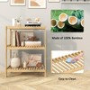 Kinquat Bamboo Shelf, 3-Tier Freestanding Storage Shelf Unit Rack, Multipurpose