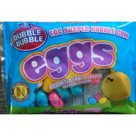 Dubble Bubble Egg Shaped Bubble Gum~Assorted Fruit Flavors~New~Sh
