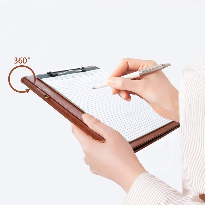 Clipboard Folder Padfolio Clipboard, Mymazn Writing Portfolio Faux Leather Clipboard