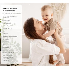 BIROYAL Pregnancy Journal and Baby Memory Book - From Pregnancy to 18 Years Old - Pregnancy Book with 320 Pages - 417 Baby Stickers Included journal de grossesse