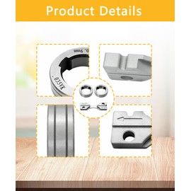 Drive Roll Kit Replacement .035" Flux Cored Fits For Lincoln Power MIG 216,255XT,350MP,LN-15,Power Feed 25M,LF-72,LN-25 PRO,LN-25 PRO Dual Power 035VK-Groove,Replaces KP1696-035C