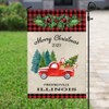 Christmas Garden Flags 12x18 Inch - Welcome Red Black Buffalo