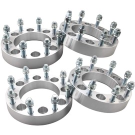 DCVAMOUS 4PC 8x6.5 to 8x170 Wheel Adapters 1.5 Inch with 14x1.5 Studs Compatible with Chevy GMC 8 Lug for Suburban Sierra Silverado 2500 3500 HD | 2014-2022 R-AM 2500 3500 (8x170 Rim on 8x165.1 Truck)