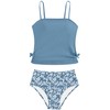Traje de baño tankini de dos piezas para niñas de