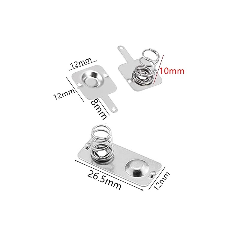 Cutelec 12Pairs Battery Springs AA Battery Negative to Positive Conversion