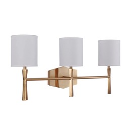 Craftmade Chatham 3 Light Vanity, Satin Brass, Damp Rated, 16023SB3