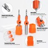 Nutmanel 5PCS Countersink Drill Bit Set, 8mm Adjustable Quick Release