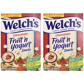 Welch's Strawberry Fruit'n Yogurt Snacks 8 Pouches (2 Pack - 16 Pouches Total)