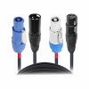 XC-PWC14-DMX03 PProX 3FT Dual 14AWG Powerkon to Dual DMX Combo