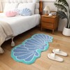 Seashells Bathroom Rug, Bathroom Runner, Blue Bath Rugs, Ocean Decor