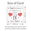 Hunts England - 18th Wedding Anniversary Card - 18 Years