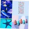 Housoutil Cartoon Sea Star Nail Decals 3 Sheets Kids Nail