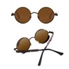 RONSOU Steampunk Style Round Vintage Polarized Sunglasses Retro Eyewear UV400