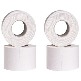 4-Pack White Athletic Tape, Easy Tear Sports Tape, 1.5” x 24 Feet (8 Yards) Each Roll, Extra Strong, No Sticky Residue for Athletes, Coaches, Amateurs