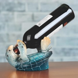 7.5"W Sea Turtle Wine Holder Ornament Home Decor Unique Gift
