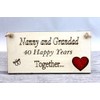 Nanny and Grandad Grandparents Anniversary Gift Plaque Gift 40 Years