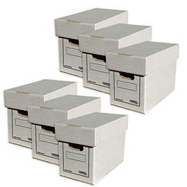 Comic Concept 6 x Comic Box (Short) with Lid Stackable Cardboard