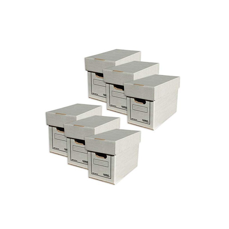 Comic Concept 6 x Comic Box (Short) with Lid Stackable