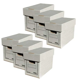 Comic Concept 6 x Comic Box (Short) with Lid Stackable Cardboard