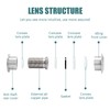 180° Wide Angle Polished Chrome Door Viewer, Security Peephole for