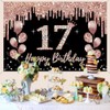 17th Birthday Decorations for Girls, Party Decoration Black and Rose