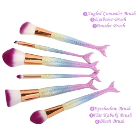 Kylie Cosmetics 6 Piezas Sirena Cepillo Del Maquillaje Del Kit Del Cepillo L