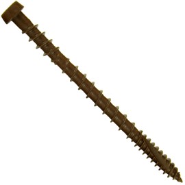 Jake Sales #10 x 2-3/4" MOCHA Colored Composite Decking Wood Screw with Torx/Star Drive Head - Exterior Coated - ACQ Lumber Compatible - 5 POUNDS ~350 Screws