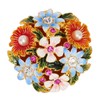 Flower Basket Jewelry Box Exquisite Vintage Hand Painted Metal Trinket