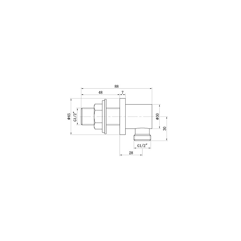 ENKI L08 Brass English Gold Hand Shower Outlet Wall Valve