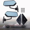 SEBLAFF 2PCS Universal Racing Left Right Side Rearview Wing Mirrors