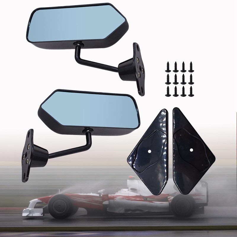 SEBLAFF 2PCS Universal Racing Left Right Side Rearview Wing Mirrors