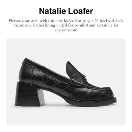 COACH Women's Natalie Loafer, Black, 7.5