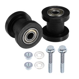 Hihaha Chain Roller Pulley Tensioner with Bolt Nut Gasket/Wheel Guide Tensioner for Motorcycle Mini Bike ATV 125cc 140cc 160cc XR125 KLX110 Dirt Bike/Durable Plastic 8mm / 2 Set Black