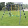 AOKUNG Outdoor Heavy-Duty Metal Swing Set for Kids