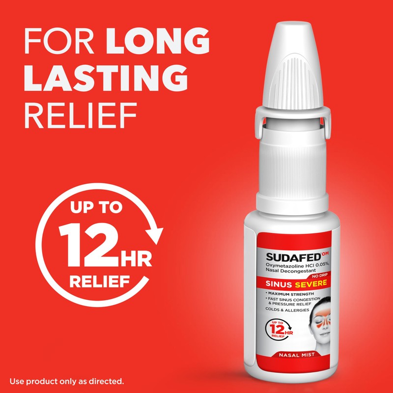 Sudafed OM Sinus Severe No Drip Nasal Spray, Maximum Strength