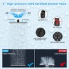 Hibbent All Metal CUPC Certified 8'' Rain Shower Head, Dual