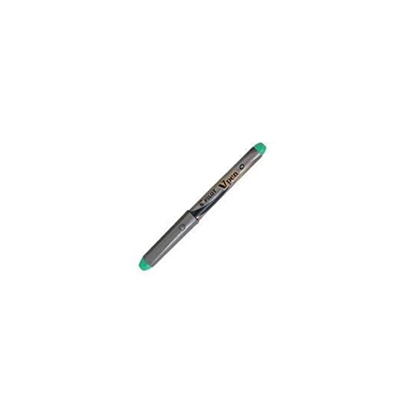 Pilot V-Pen Disposable Fountain Pen Green Medium Nib Silver Fountain