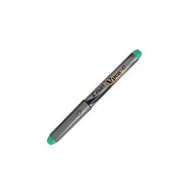 Pilot V-Pen Disposable Fountain Pen Green Medium Nib Silver Fountain Pens Pack of 3