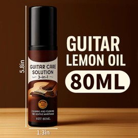 Guitar Fretboard Cleaner & Polish Care Oil for Acoustic & Electric Instruments | 3-in-1 String Lubricant, Fretboard Conditioner for Guitar, Bass, Ukulele, Violin | Guitar Tools, Accessories & Gifts