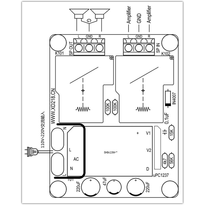 vanlaik High Power Amplifier Speaker Protection Board for Protection Current