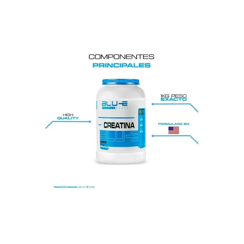 Creatina Blu-e Monohidratada 1k 200 Servicios Varios Full