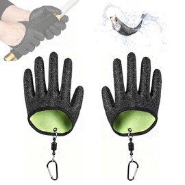 Fishing Gloves, Cut-Resistant, Anti-Slip, Fish Grip Gloves, Includes Left and Right Set Hooks, Also for Shrimp Shrimp, Perfect for Kitchen Work and Sanitary Work