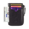 A-SLIM Compact Leather Card Holder Wallet with 2 Sided Zip