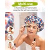 mikimini Reusable Showe Cap for Women Waterproof, Large Shower Caps